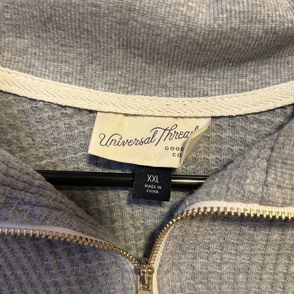 Universal Threads Grey Waffle QuarterZip - Picture 3 of 4